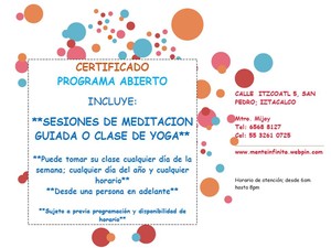 PROGRAMA MEDITACION  HORARIO ABIERTO