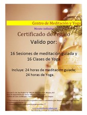 CERTIFICADO DE REGALO Sesiones de Meditacion Guiada